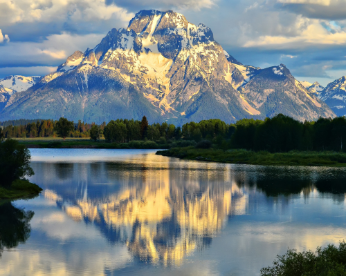 Oxbow Bend reflection in water
